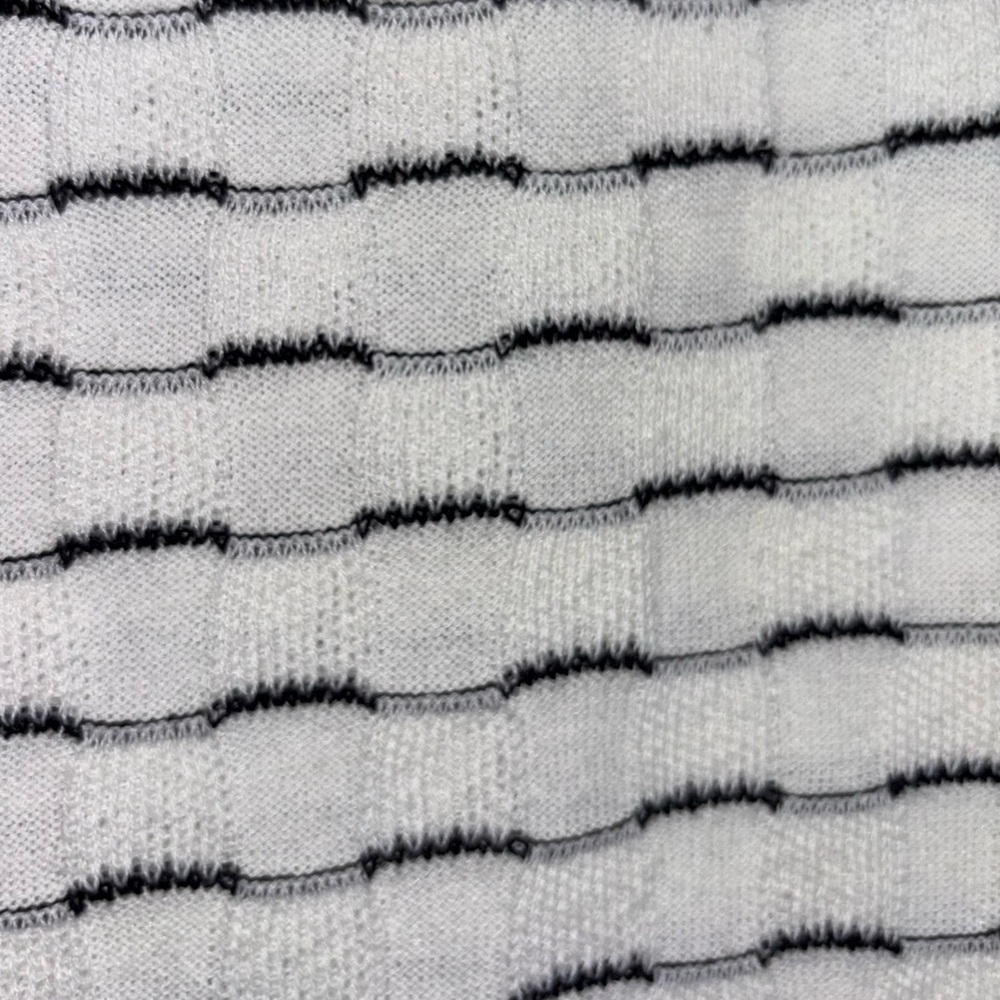 SOUTHERN LADY Sweater Cotton Mock Neck NEW White Black Striped Long Sleeve Large - Picture 11 of 14